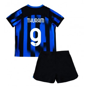 Inter Milan Marcus Thuram #9 Hemmaställ Barn 2023-24 Kortärmad (+ Korta byxor)